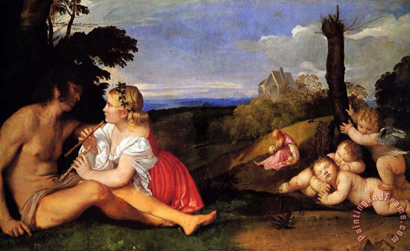 The Three Ages of Man painting - Titian The Three Ages of Man Art Print
