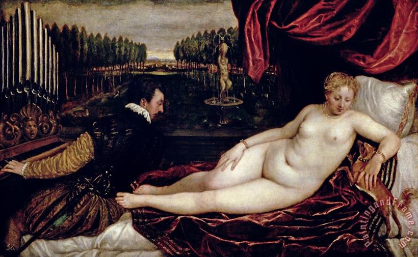 Venus and the Organist painting - Titian Venus and the Organist Art Print