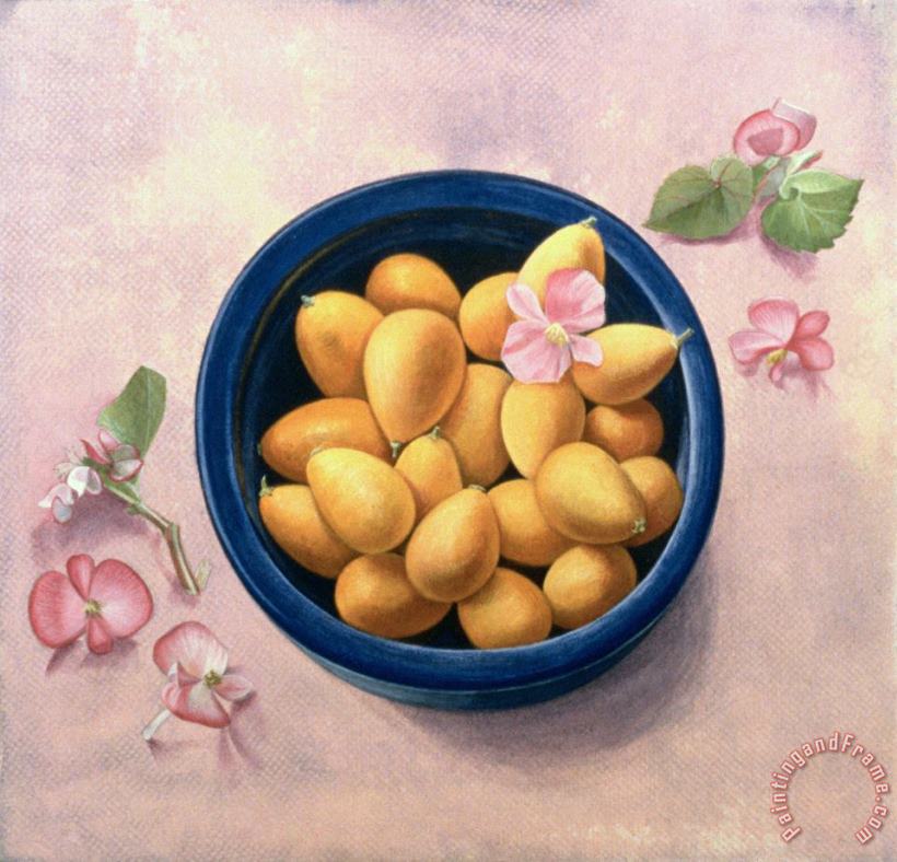 Kumquats And Blossoms painting - Tomar Levine Kumquats And Blossoms Art Print