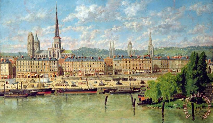 Torello Ancillotti The Port at Rouen Art Painting