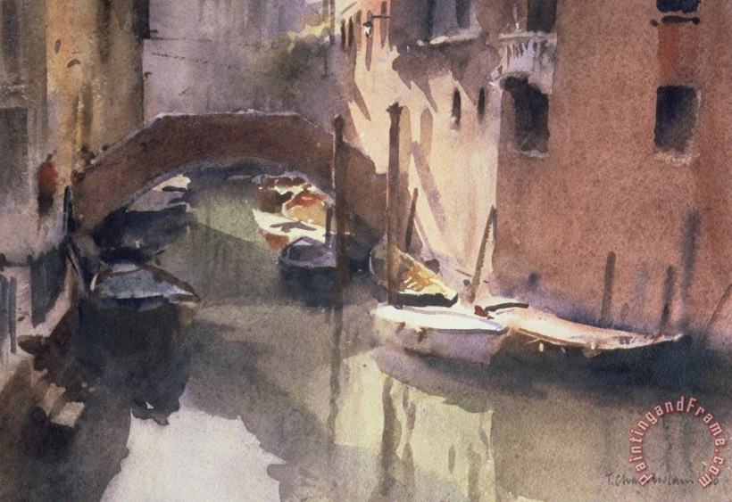 Trevor Chamberlain A Quiet Canal in Venice Art Painting