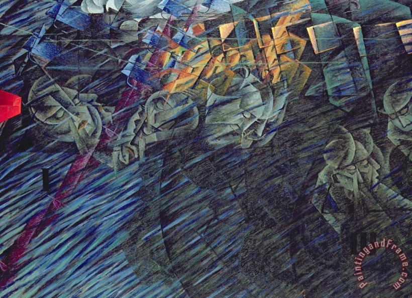 Umberto Boccioni States Of Mind Those Who Go Art Painting