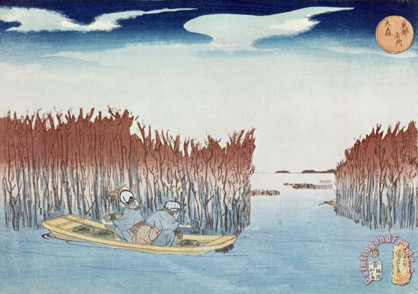 Utagawa Kuniyoshi Seaweed Gatherers At Omari Art Painting