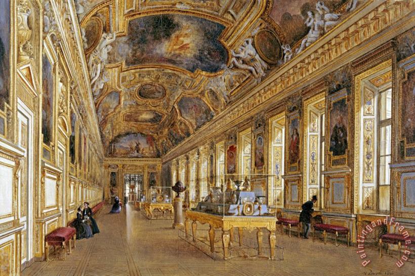 Victor Duval The Interior of The Louvre Art Print