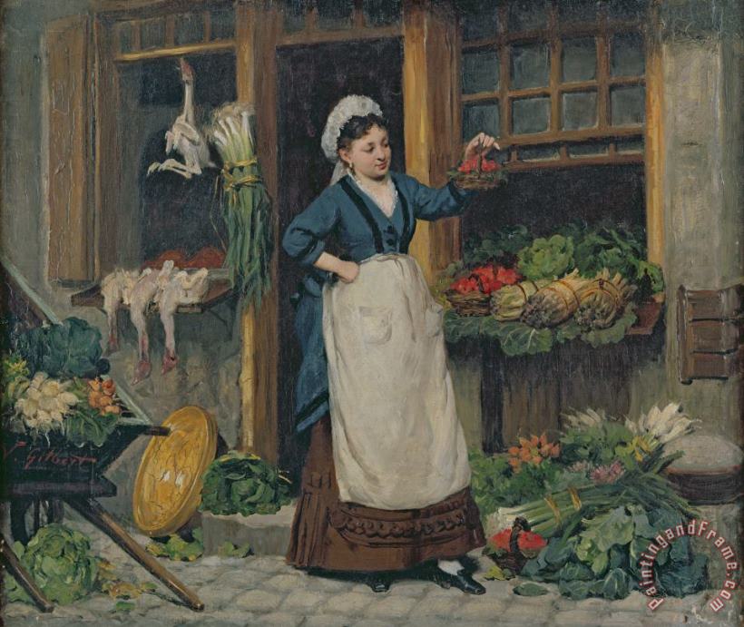 Victor Gabriel Gilbert The Fruit Seller Art Painting