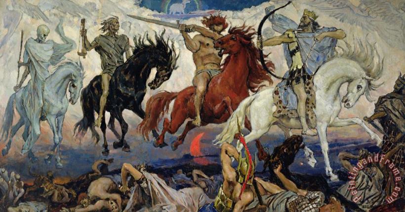 Victor Mikhailovich Vasnetsov The Four Horsemen of the Apocalypse Art Painting