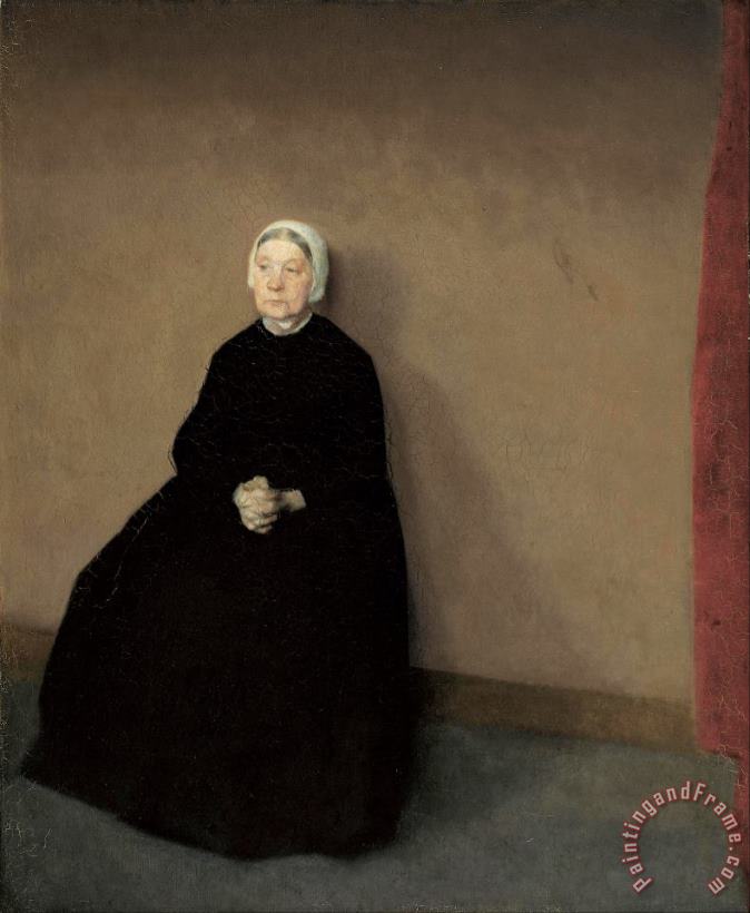 An Old Woman painting - Vilhelm Hammershoi An Old Woman Art Print