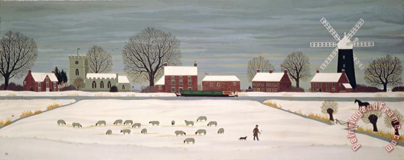 Winter Scene In Lincolnshire painting - Vincent Haddelsey Winter Scene In Lincolnshire Art Print