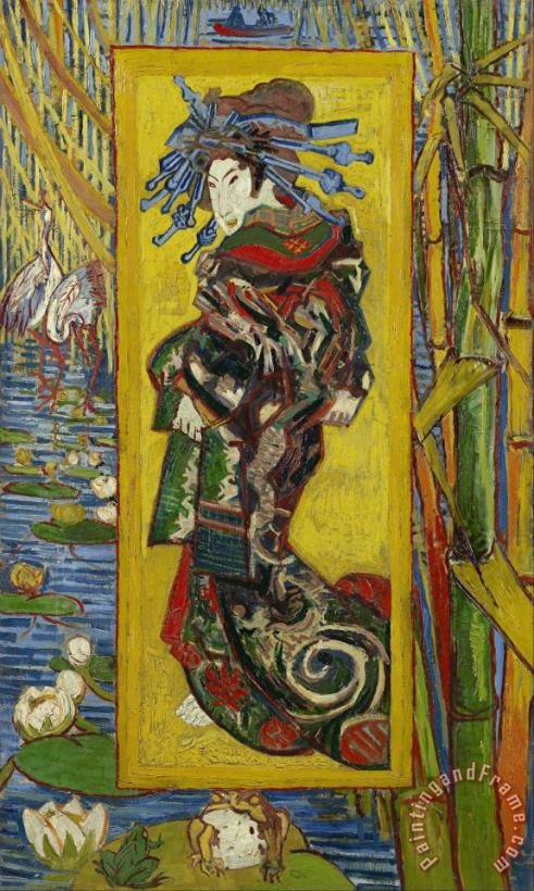 Courtesan After Eisen painting - Vincent van Gogh Courtesan After Eisen Art Print