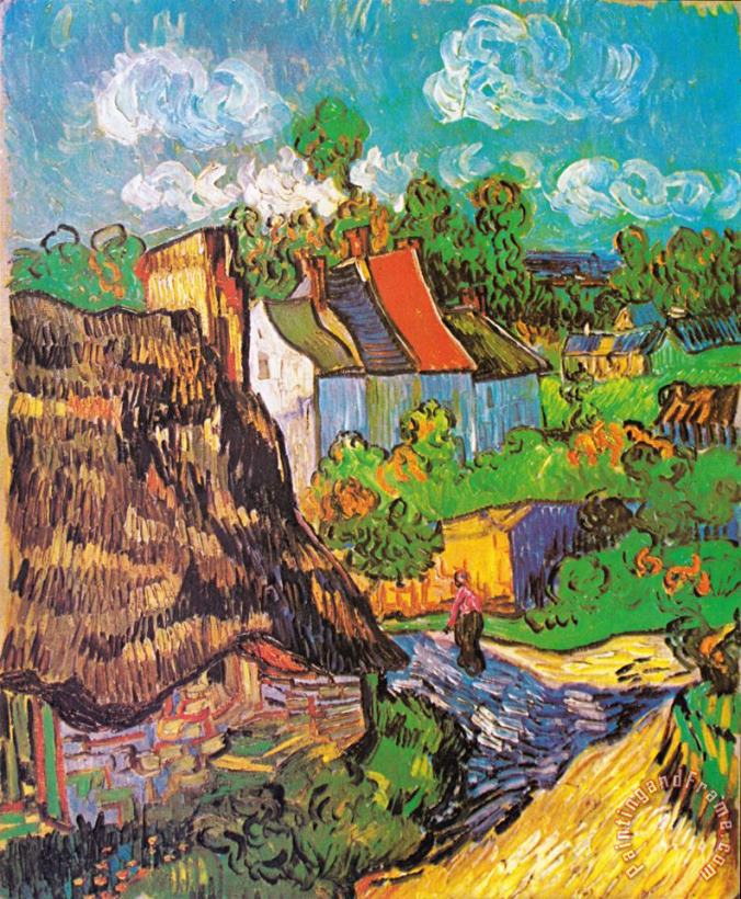 Houses at Auvers painting - Vincent van Gogh Houses at Auvers Art Print