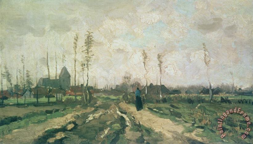 Vincent van Gogh Landscape With A Church And Houses Art Print