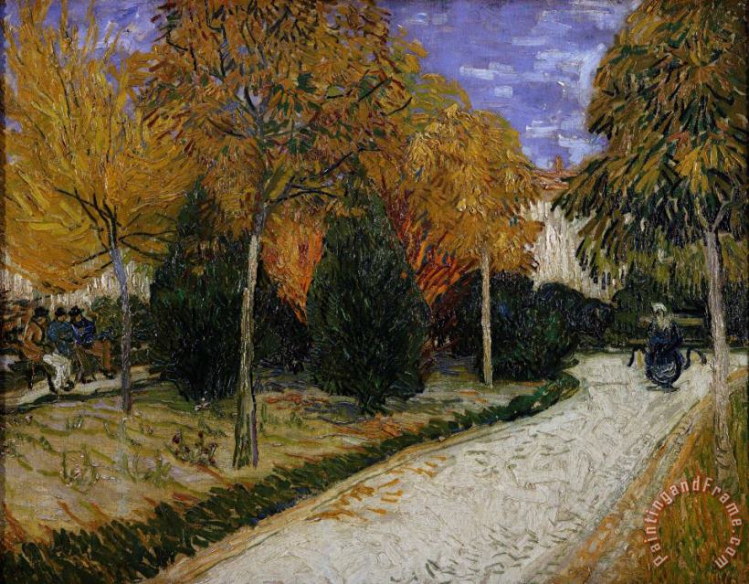 Vincent Van Gogh Path in the Park at Arles Art Painting