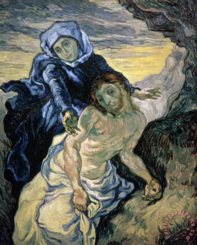 Pieta painting - Vincent van Gogh Pieta Art Print