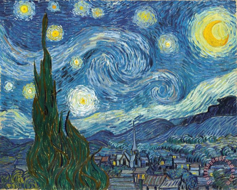 Starry Night painting - Vincent van Gogh Starry Night Art Print