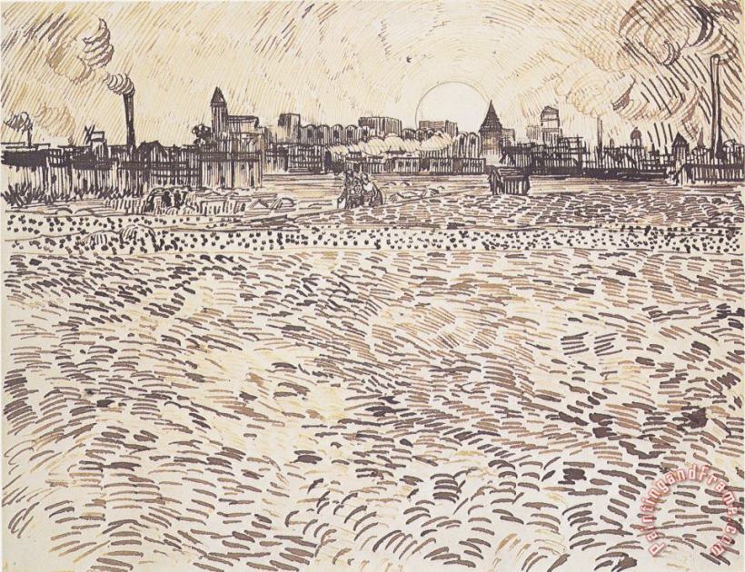 Vincent van Gogh Summer Evening Drawing Art Print