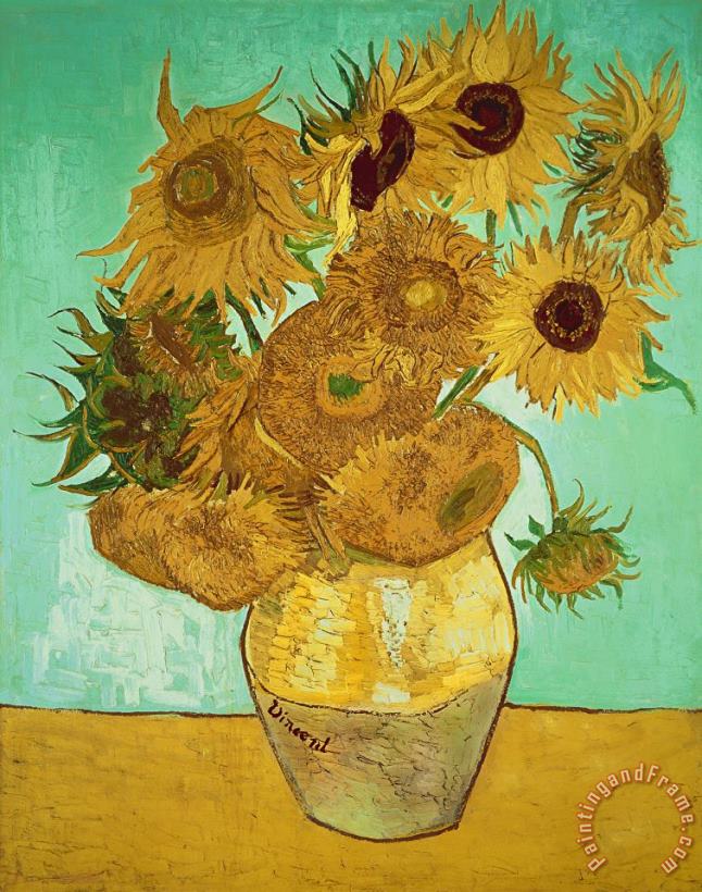 Sunflowers painting - Vincent Van Gogh Sunflowers Art Print