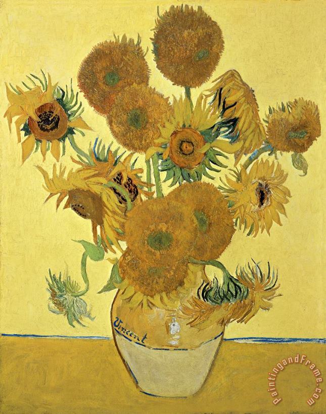 Sunflowers painting - Vincent van Gogh Sunflowers Art Print