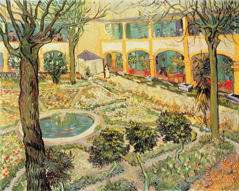 Vincent van Gogh The Asylum Garden at Arles Art Painting