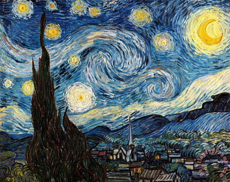 The Starry Night painting - Vincent Van Gogh The Starry Night Art Print