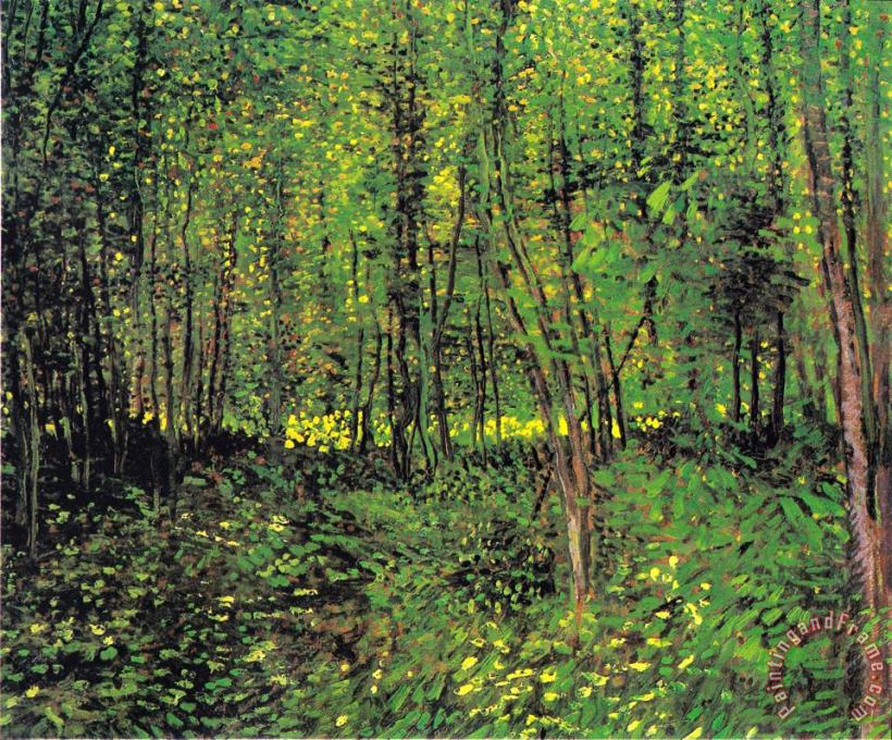 Vincent van Gogh Trees And Underwood Art Print