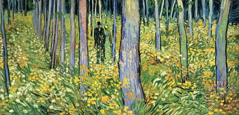 Undergrowth with Two Figures painting - Vincent van Gogh Undergrowth with Two Figures Art Print