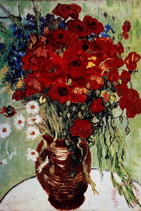 Vincent van Gogh Vase Avec Marguerites Art Print