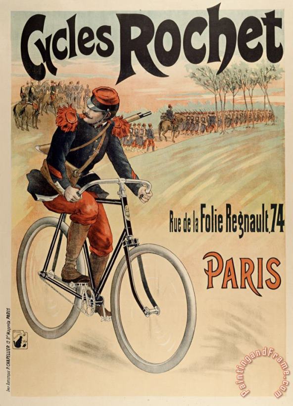 Cycles Rochet painting - Vintage Images Cycles Rochet Art Print