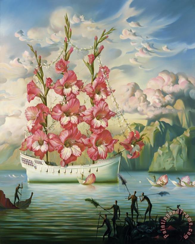 Arrival of The Flower Ship painting - Vladimir Kush Arrival of The Flower Ship Art Print