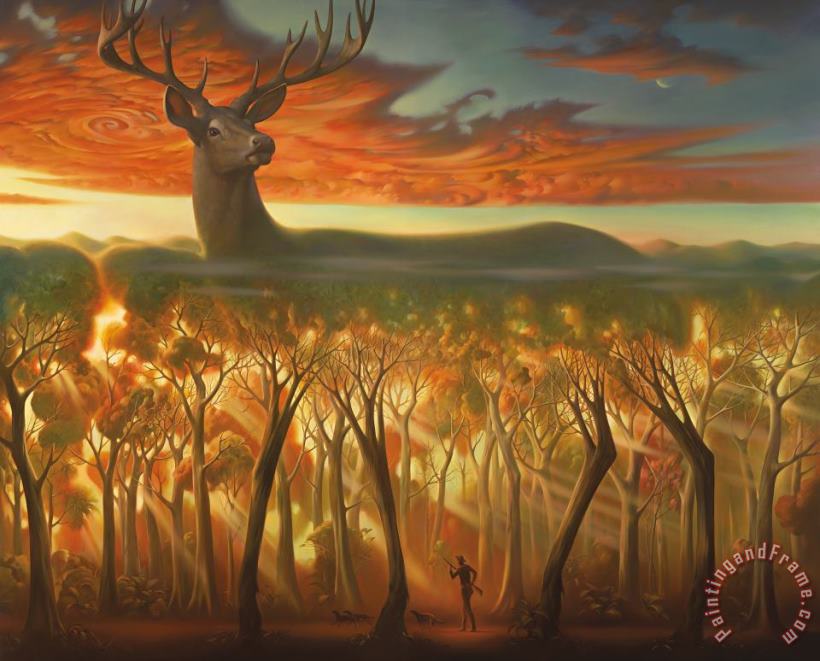 Behind The Trees painting - Vladimir Kush Behind The Trees Art Print