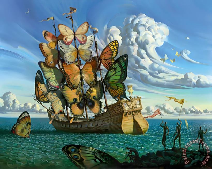 Departure of The Winged Ship painting - Vladimir Kush Departure of The Winged Ship Art Print