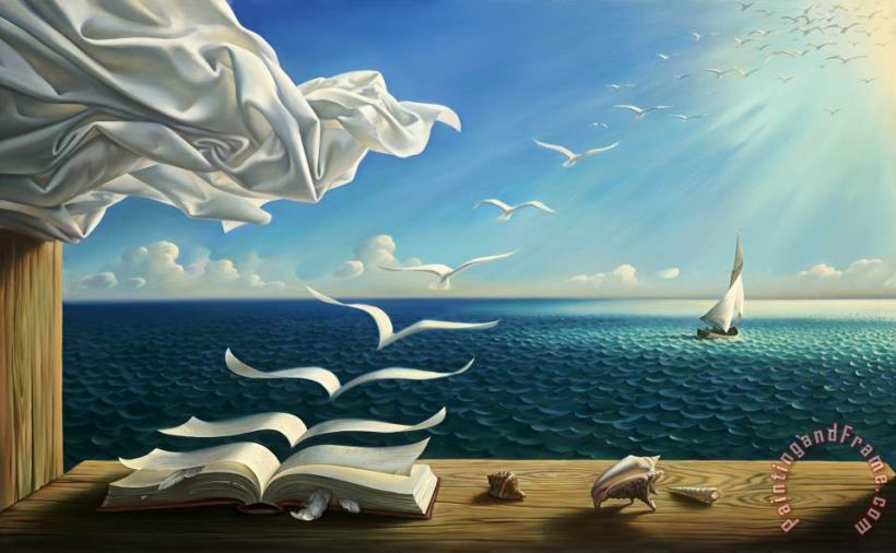 Diary of Discoveries painting - Vladimir Kush Diary of Discoveries Art Print
