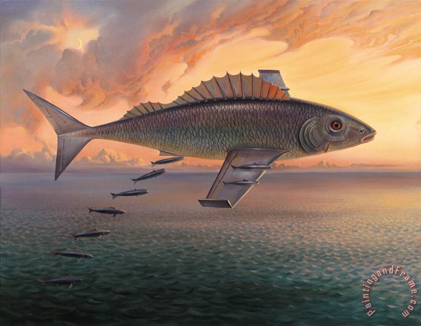 Vladimir Kush Flying Fish Art Print