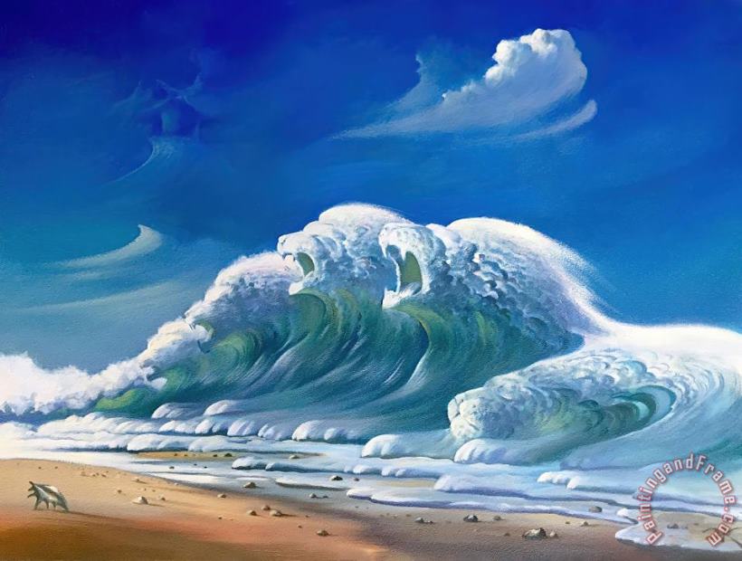 Ocean Roar painting - Vladimir Kush Ocean Roar Art Print