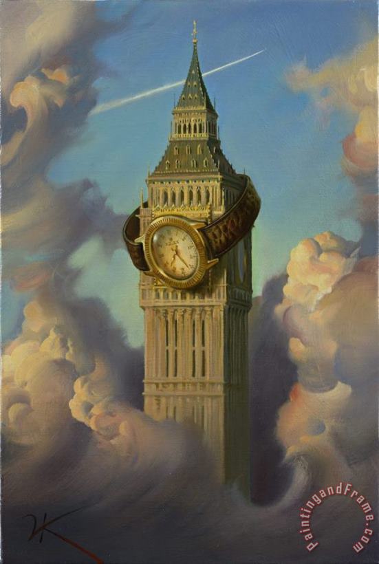 Rolex Tower painting - Vladimir Kush Rolex Tower Art Print