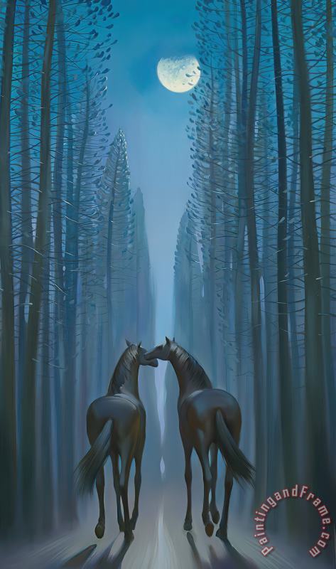 Romantic Stroll painting - Vladimir Kush Romantic Stroll Art Print