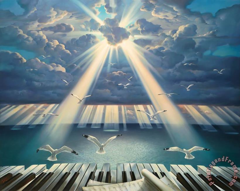 Symphony of The Sun painting - Vladimir Kush Symphony of The Sun Art Print