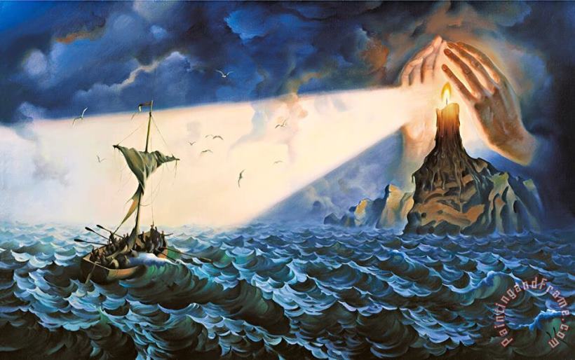 To a Safe Haven painting - Vladimir Kush To a Safe Haven Art Print