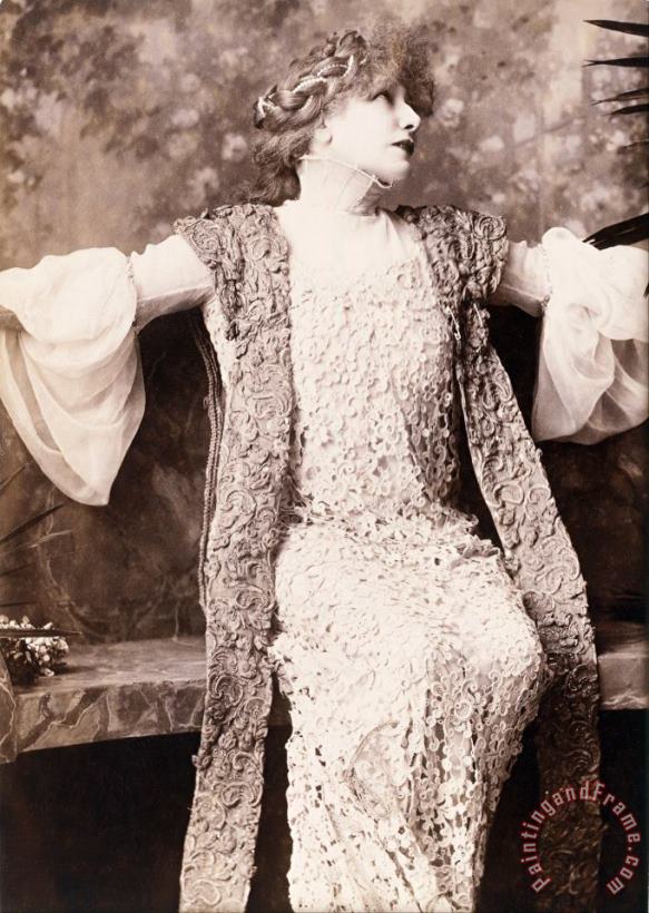 W. & D. Downey Sarah Bernhardt in Francesca De Rimini Art Print