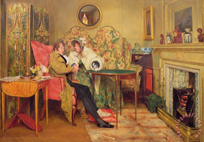 An Attentive Visitor painting - Walter Dendy Sadler An Attentive Visitor Art Print