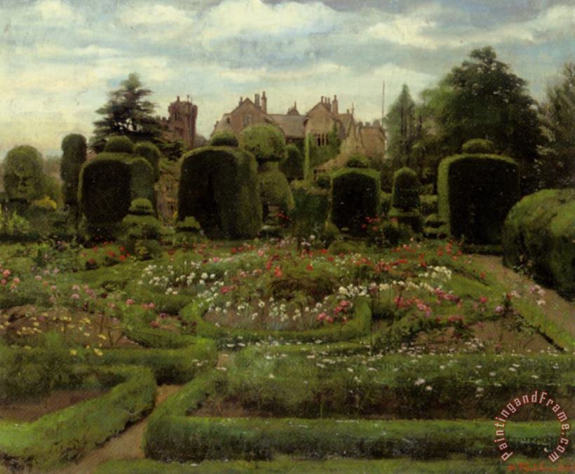 Walter Frederick Roofe Tyndale The Topiary Gardens Levens Hall Cumbria Art Print