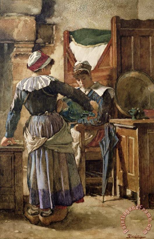 Her First Born painting - Walter Langley Her First Born Art Print
