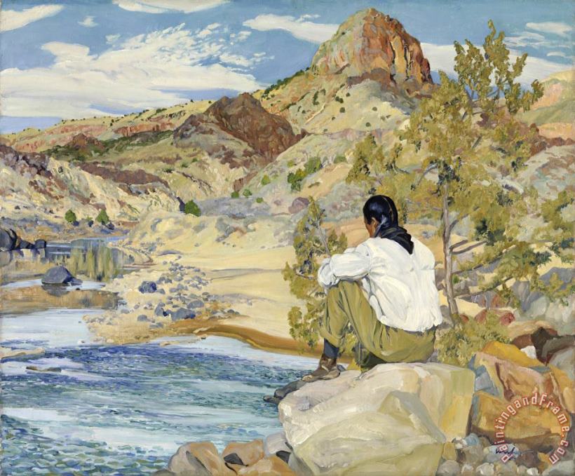 On The Rio Grande (rio Grande November) painting - Walter Ufer On The Rio Grande (rio Grande November) Art Print