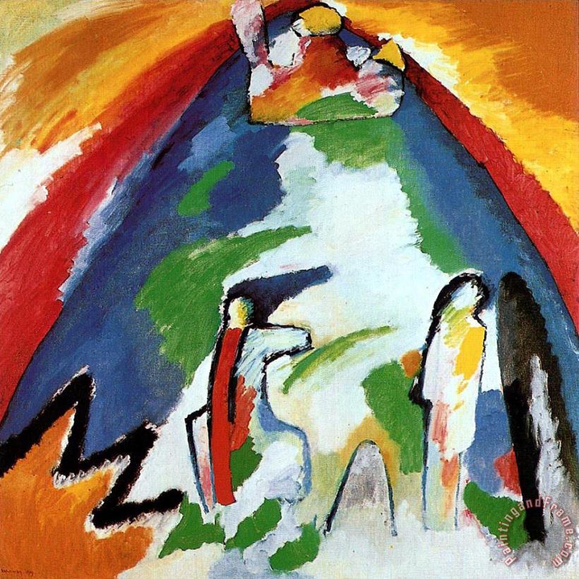 A Mountain 1909 painting - Wassily Kandinsky A Mountain 1909 Art Print