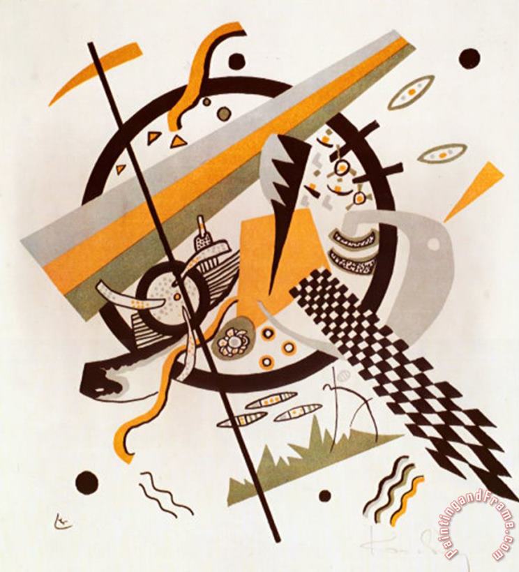 Komposition Mit Schachbrettstreifen 1922 painting - Wassily Kandinsky Komposition Mit Schachbrettstreifen 1922 Art Print