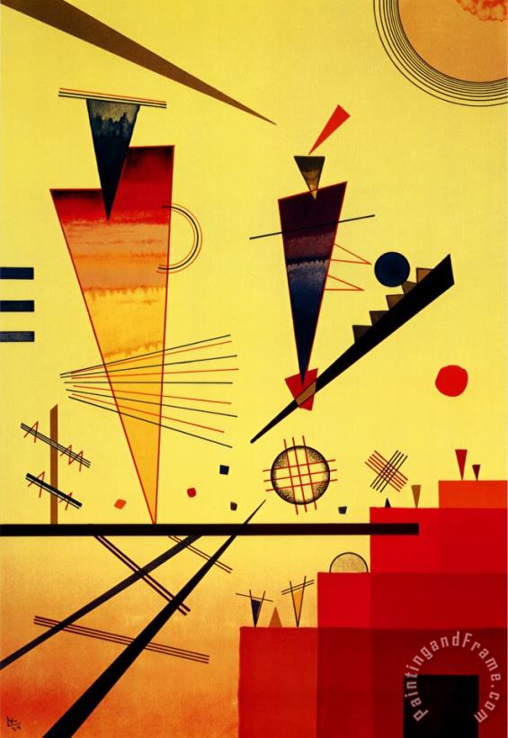 Merry Structure painting - Wassily Kandinsky Merry Structure Art Print
