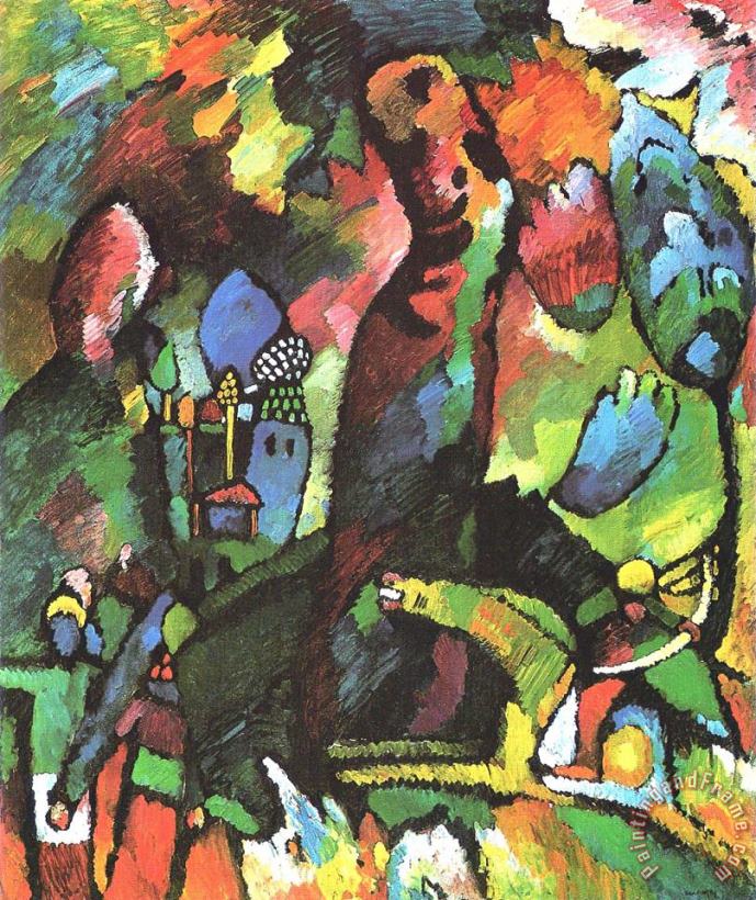 Picture with Archer 1909 painting - Wassily Kandinsky Picture with Archer 1909 Art Print