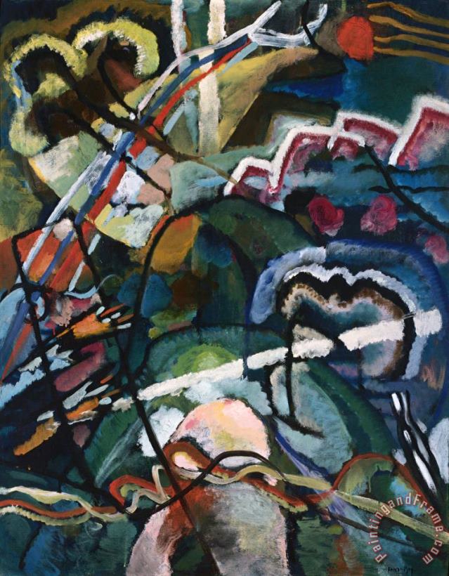 Wassily Kandinsky Sketch I for 'painting with White Border (moscow)' Art Painting