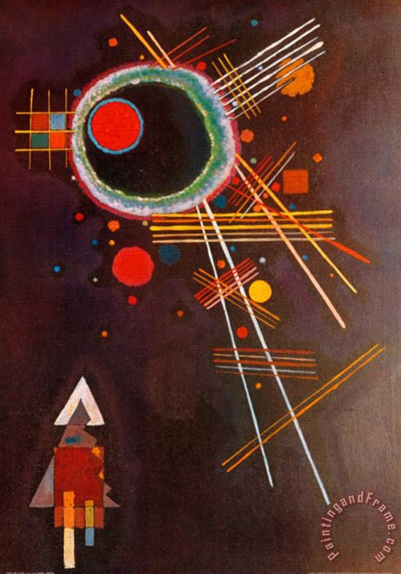 Wassily Kandinsky Strahlenlinien Art Painting