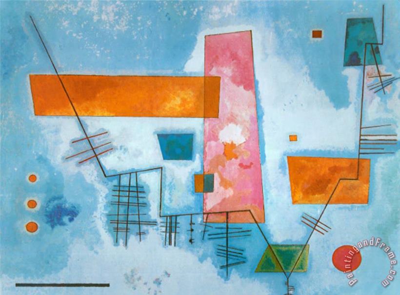 Structure Angulaire painting - Wassily Kandinsky Structure Angulaire Art Print