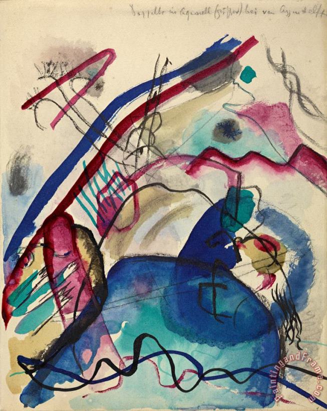 Wassily Kandinsky Study for 'painting with White Border (moscow)' Art Painting